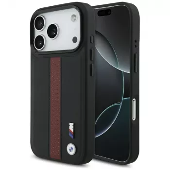 BMW M Perforated Stripe Logo MagSafe Case für iPhone 17 Pro Rot