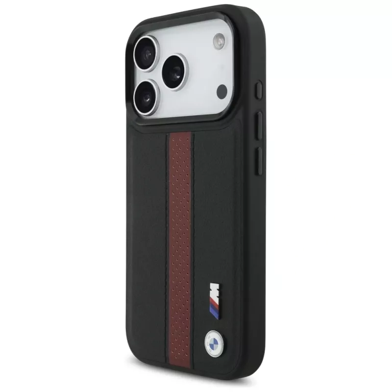 BMW M Perforated Stripe Logo MagSafe Case für iPhone 17 Pro Rot