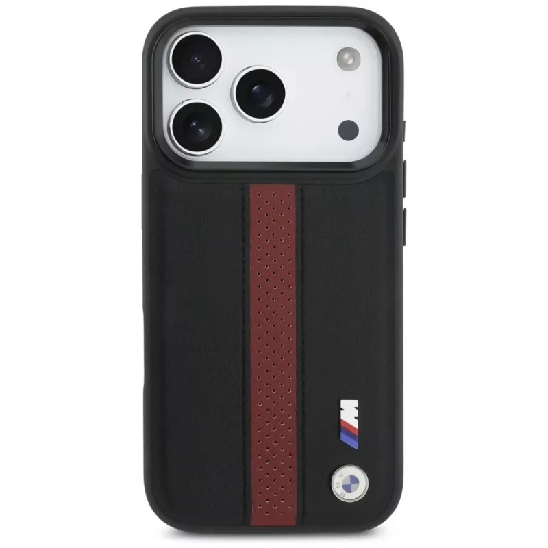 BMW M Perforated Stripe Logo MagSafe Case für iPhone 17 Pro Rot