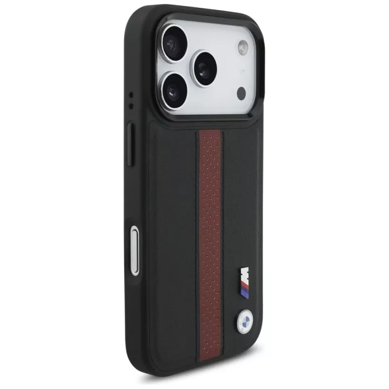 BMW M Perforated Stripe Logo MagSafe Case für iPhone 17 Pro Rot