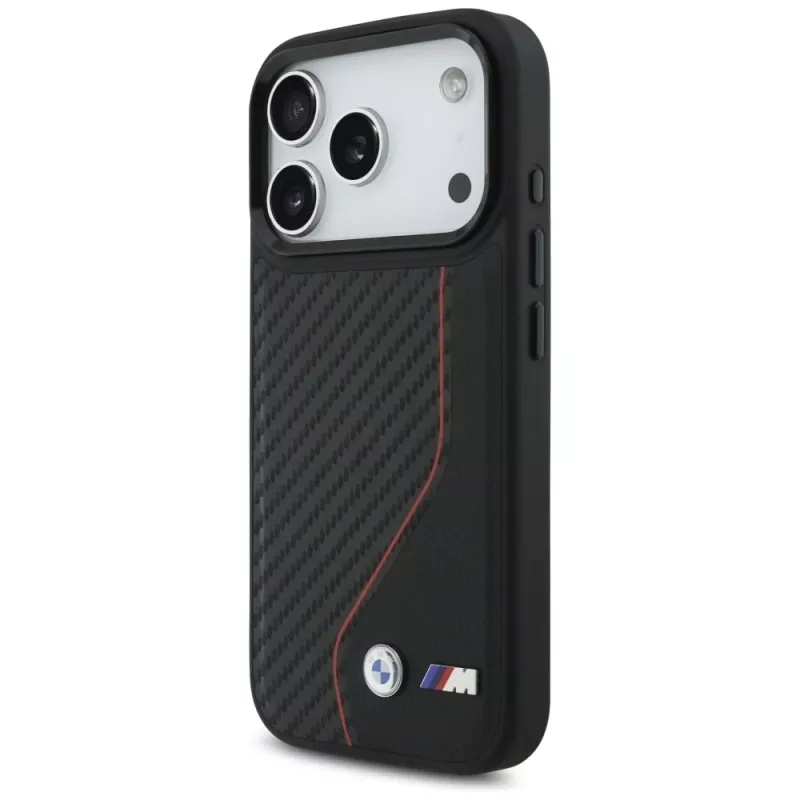 BMW M Carbon Line & Logo MagSafe Case für Apple iPhone 17 Pro Rot