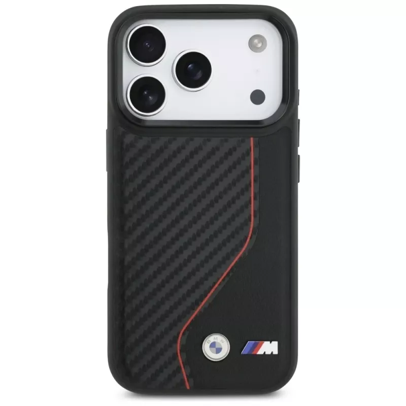 BMW M Carbon Line & Logo MagSafe Case für Apple iPhone 17 Pro Rot