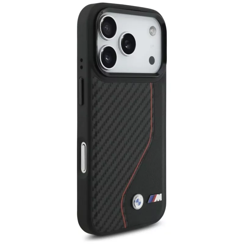 BMW M Carbon Line & Logo MagSafe Case für Apple iPhone 17 Pro Rot
