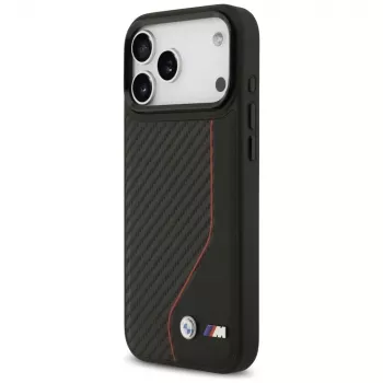 BMW M Carbon Line & Logo MagSafe Case für iPhone 17 Pro Max Rot