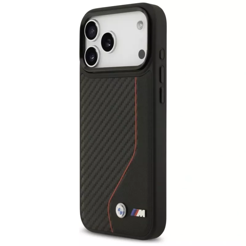 BMW M Carbon Line & Logo MagSafe Case für iPhone 17 Pro Max Rot