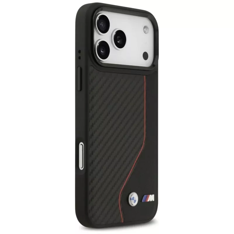 BMW M Carbon Line & Logo MagSafe Case für iPhone 17 Pro Max Rot