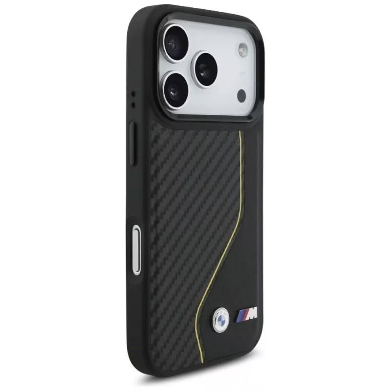 BMW M Carbon Line & Logo MagSafe Case für iPhone 17 Pro Gelb