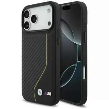 BMW M Carbon Line & Logo MagSafe Case für iPhone 17 Pro Max Gelb