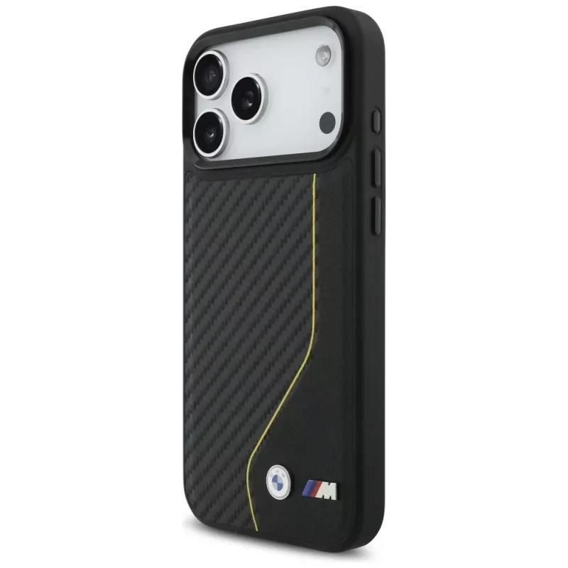 BMW M Carbon Line & Logo MagSafe Case für iPhone 17 Pro Max Gelb