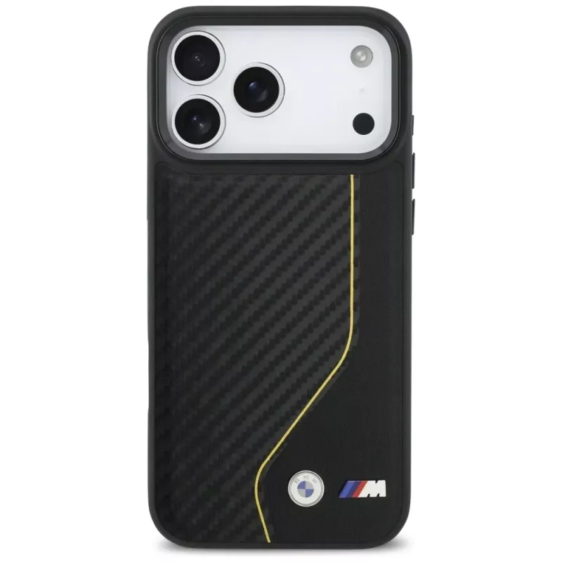 BMW M Carbon Line & Logo MagSafe Case für iPhone 17 Pro Max Gelb