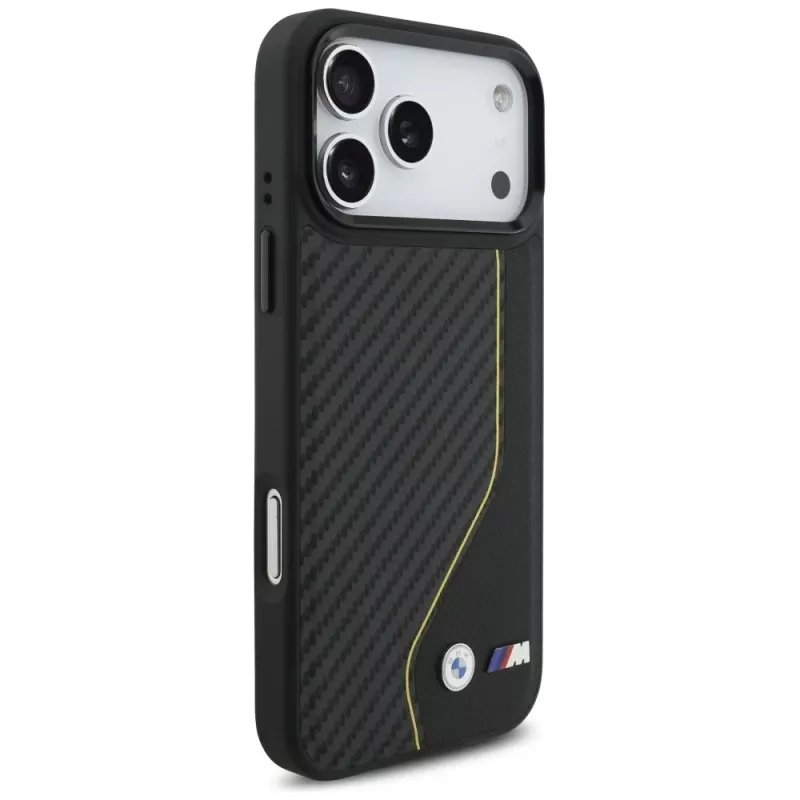 BMW M Carbon Line & Logo MagSafe Case für iPhone 17 Pro Max Gelb