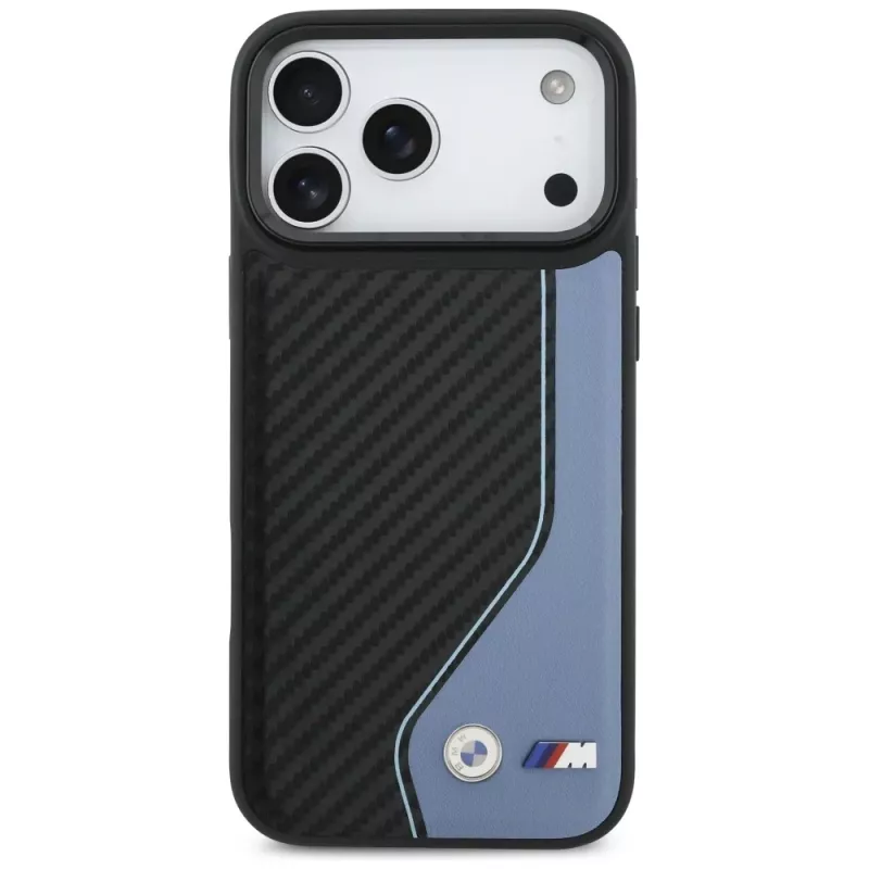 BMW M Carbon Logo MagSafe Case für iPhone 17 Pro Max Blau