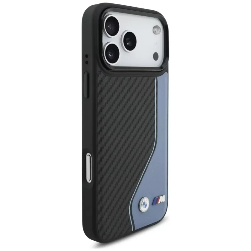 BMW M Carbon Logo MagSafe Case für iPhone 17 Pro Max Blau