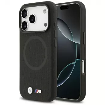 BMW M FW Metal Logo MagSafe Case für Apple iPhone 17 Pro Schwarz