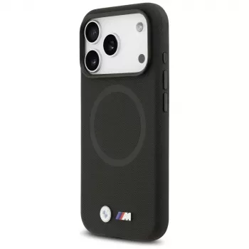 BMW M FW Metal Logo MagSafe Case für Apple iPhone 17 Pro Schwarz