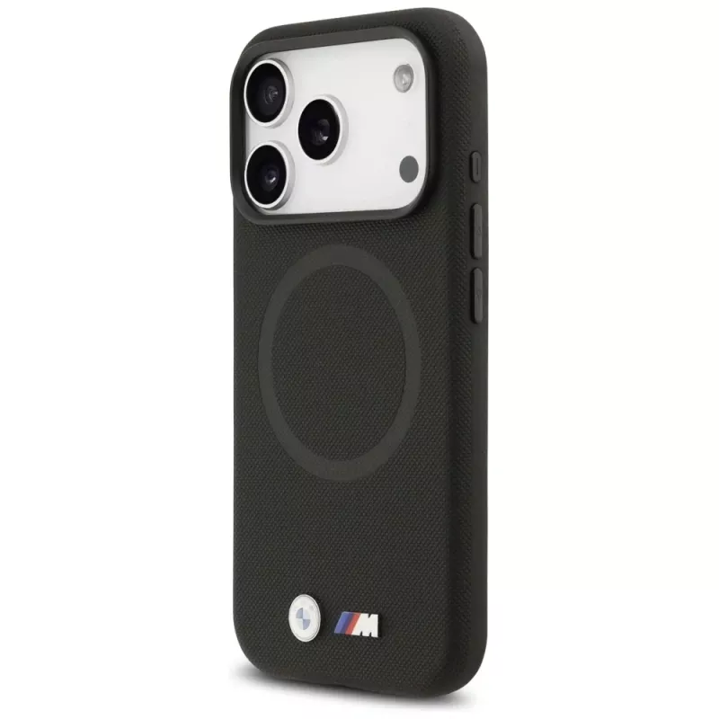 BMW M FW Metal Logo MagSafe Case für Apple iPhone 17 Pro Schwarz