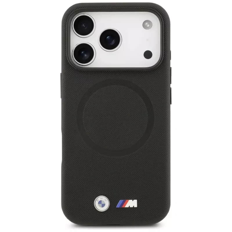 BMW M FW Metal Logo MagSafe Case für Apple iPhone 17 Pro Schwarz