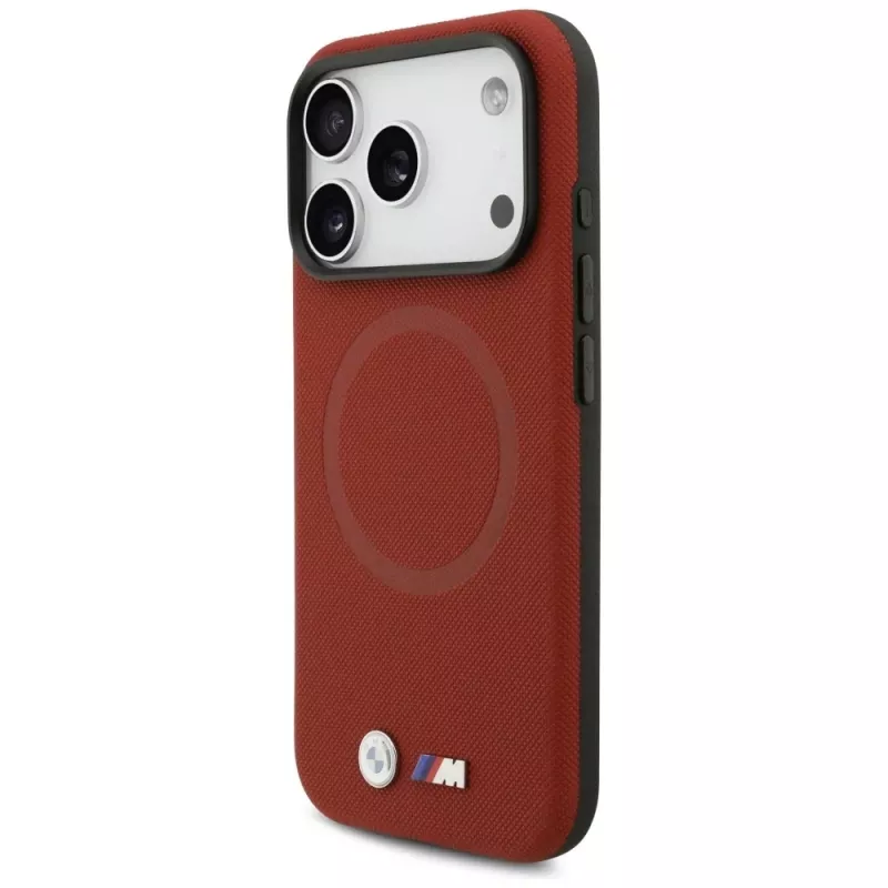 BMW M Series Metal Logo MagSafe Back Cover für Apple iPhone 17 Pro, Rot