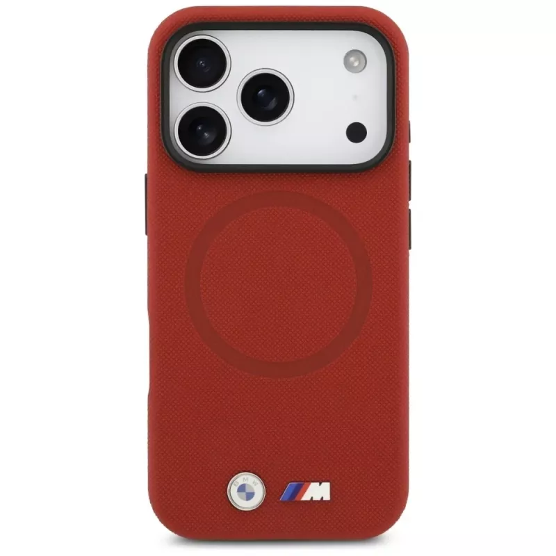 BMW M Series Metal Logo MagSafe Back Cover für Apple iPhone 17 Pro, Rot