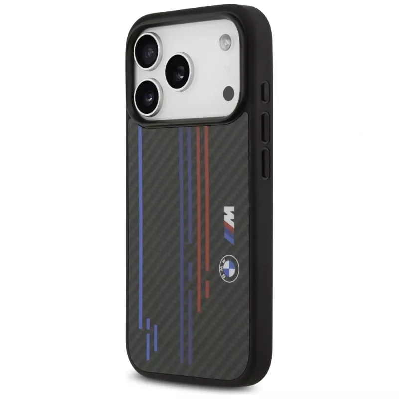 BMW M Kevlar Lines & Logo MagSafe Case für iPhone 17 Pro Schwarz