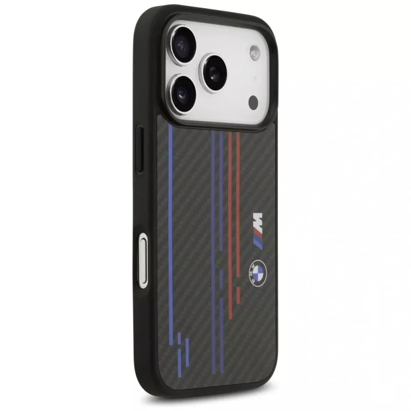 BMW M Kevlar Lines & Logo MagSafe Case für iPhone 17 Pro Schwarz