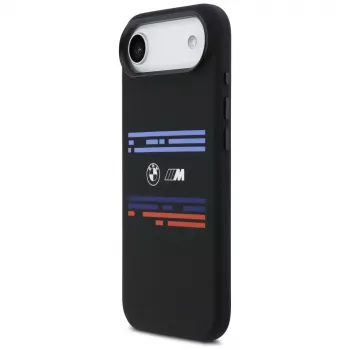 BMW M Silicon Horizontal Line MagSafe Case für iPhone Air Schwarz