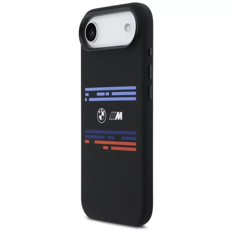 BMW M Silicon Horizontal Line MagSafe Case für iPhone Air Schwarz