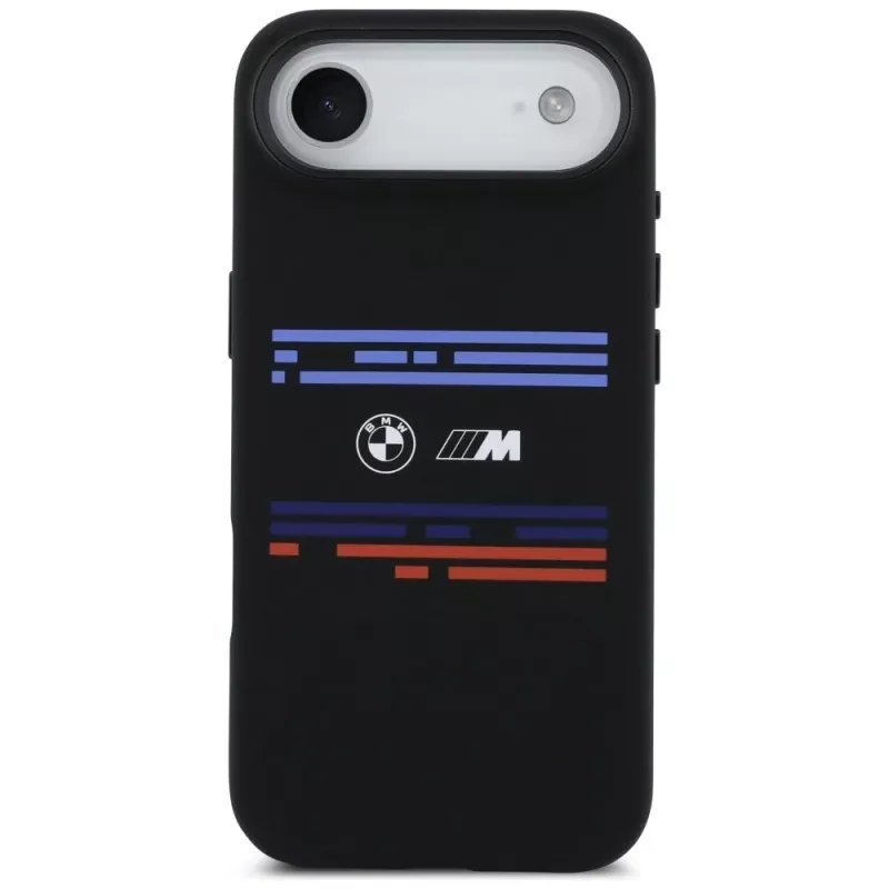 BMW M Silicon Horizontal Line MagSafe Case für iPhone Air Schwarz