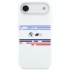 BMW M Silicon Horizontal Line MagSafe Case für iPhone Air Weiß