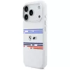 BMW M Silicon Horizontal Line MagSafe Case für iPhone 17 Pro Weiß