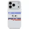 BMW M Silicon Horizontal Line MagSafe Case für iPhone 17 Pro Weiß