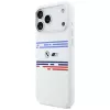 BMW M Silicon Horizontal Line MagSafe Case für iPhone 17 Pro Max Weiß