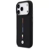 BMW M Silicon Tricolor Line MagSafe Case für iPhone 17 Pro Schwarz