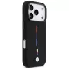 BMW M Silicon Tricolor Line MagSafe Case für iPhone 17 Pro Schwarz