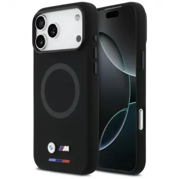 BMW M Silicon Logo MagSafe Case für iPhone 17 Pro Max Schwarz