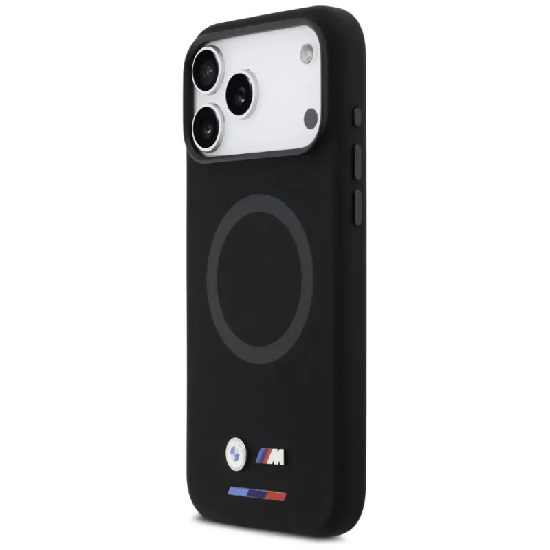 BMW M Silicon Logo MagSafe Case für iPhone 17 Pro Max Schwarz