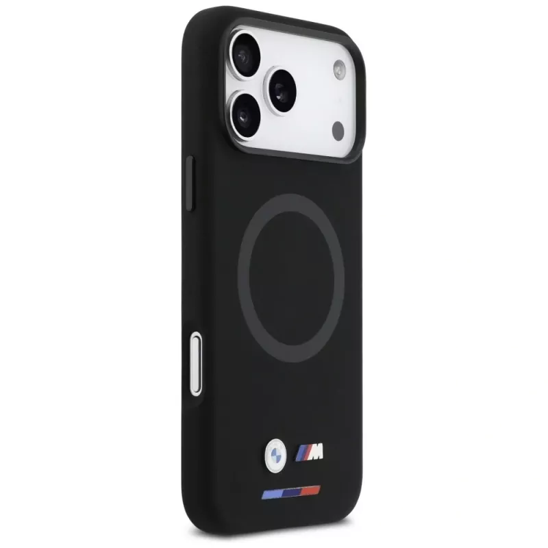 BMW M Silicon Logo MagSafe Case für iPhone 17 Pro Max Schwarz