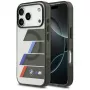 BMW M IML Metal Buttons Tricolor Lines MagSafe Case für Apple iPhone 17 Pro, Anthrazit