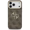 Guess 4G Big Classic Logo BigStrap Metal Buttons Case für iPhone 17 Pro Max, Braun