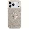 Guess 4G Big Classic Logo Big Strap Metal Buttons Protective Case for iPhone 17 Pro Max, Pink