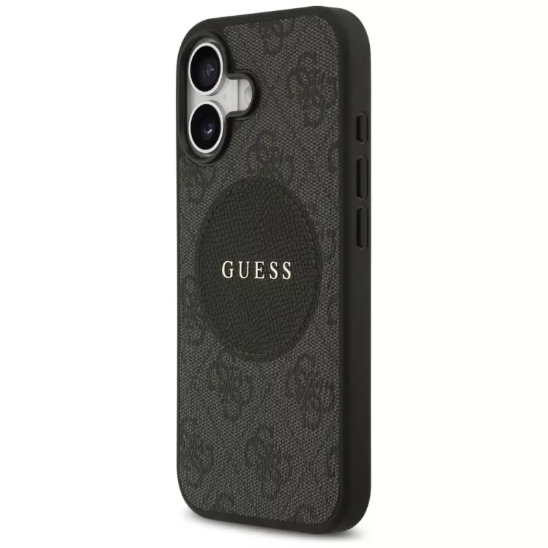 Guess 4G Circle Classic Logo MagSafe Case für iPhone 17 (Schwarz)