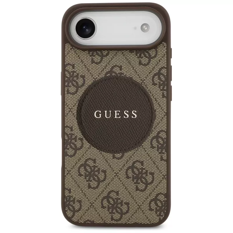Guess 4G Circle Classic Logo MagSafe Case für iPhone Air, Braun
