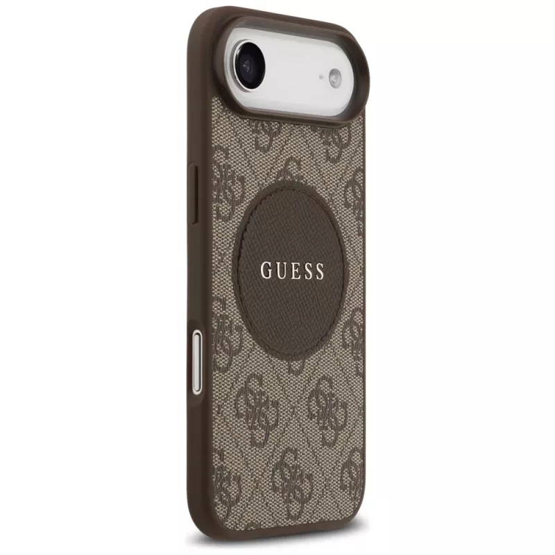 Guess 4G Circle Classic Logo MagSafe Case für iPhone Air, Braun