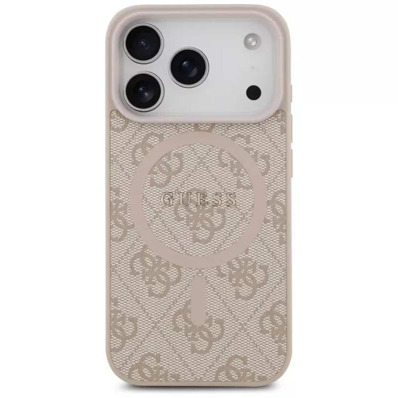 Guess 4G Ring Classic Logo MagSafe Case für iPhone 17 Pro Pink
