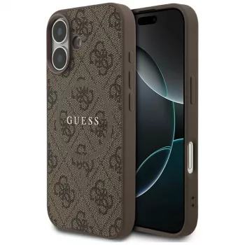 Guess 4G Ring Classic Logo MagSafe Case für iPhone 17 - Braun