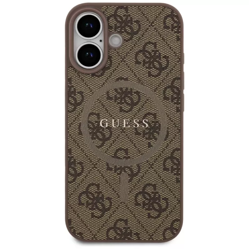 Guess 4G Ring Classic Logo MagSafe Case für iPhone 17 - Braun