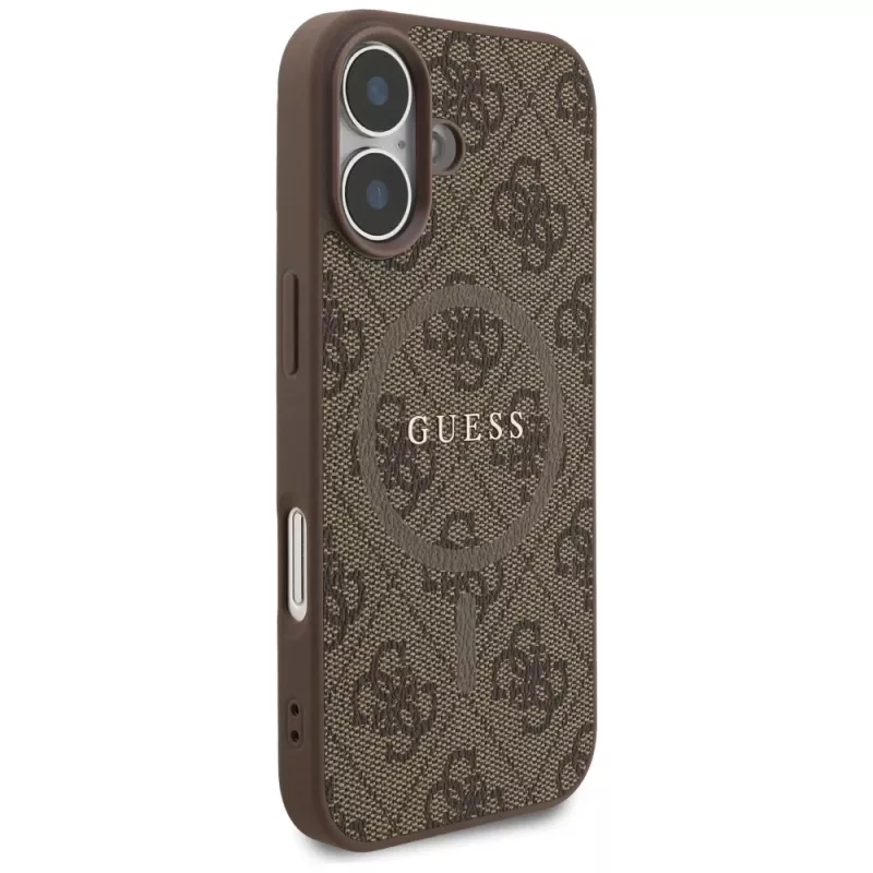 Guess 4G Ring Classic Logo MagSafe Case für iPhone 17 - Braun
