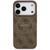Guess 4G Ring Classic Logo MagSafe Back Cover für Apple iPhone 17 Pro, Braun
