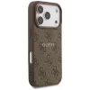 Guess 4G Ring Classic Logo MagSafe Back Cover für Apple iPhone 17 Pro, Braun