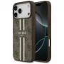 Guess 4G Printed Stripes MagSafe Case für iPhone 17 Pro Max (Braun)